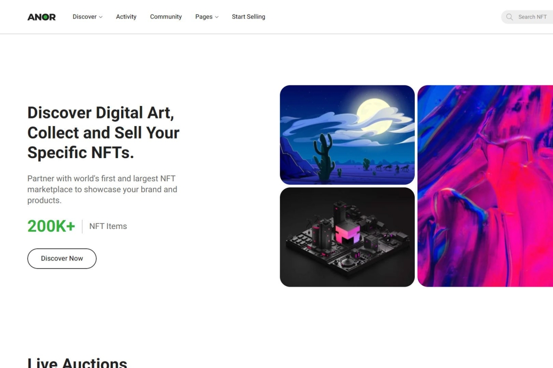 Anor - NFT Marketplace HTML Template