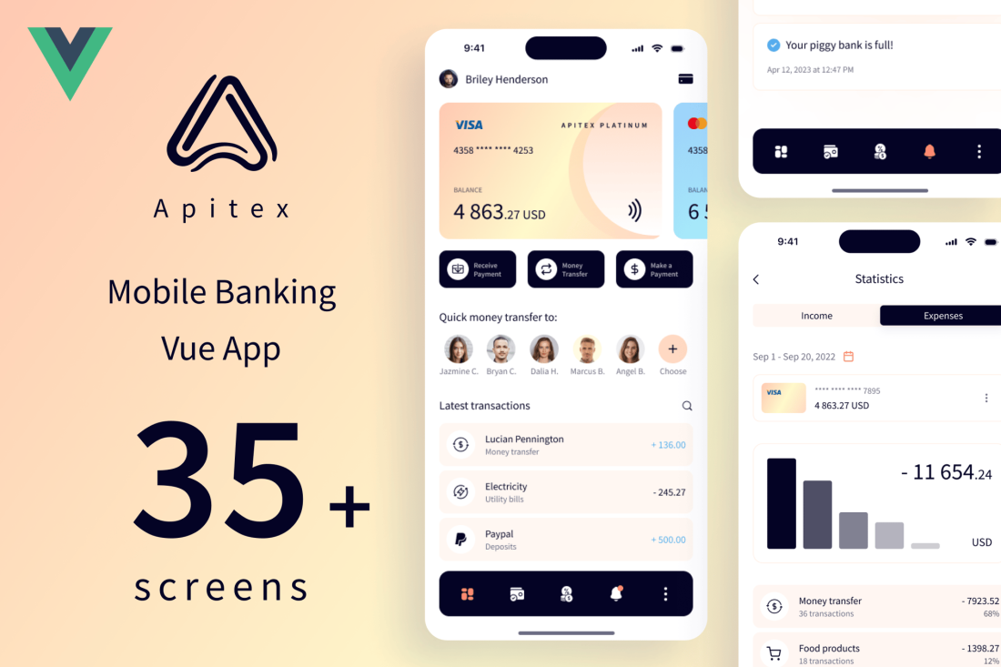 Apitex - Mobile Banking Vue App | PWA