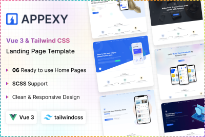 Appexy - Tailwind CSS & Vue Landing Page Template