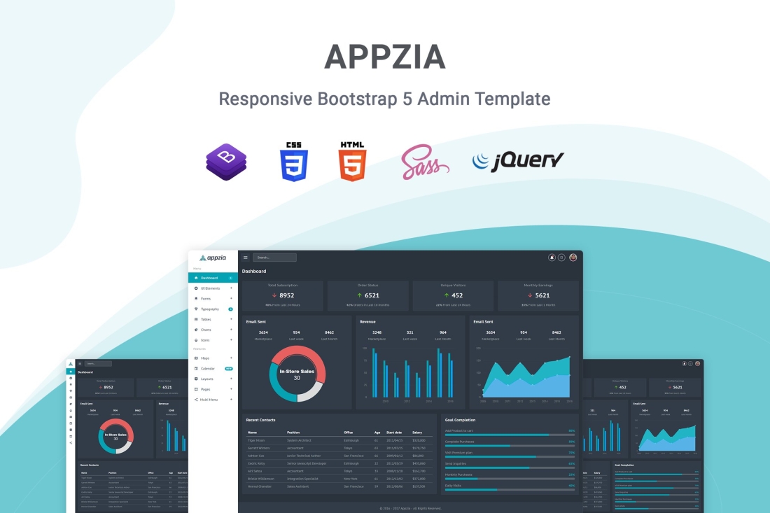 Appzia - Responsive Bootstrap 5 Admin Dashboard
