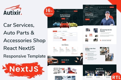 Autixir - Auto Parts Accessories Shop React NextJS
