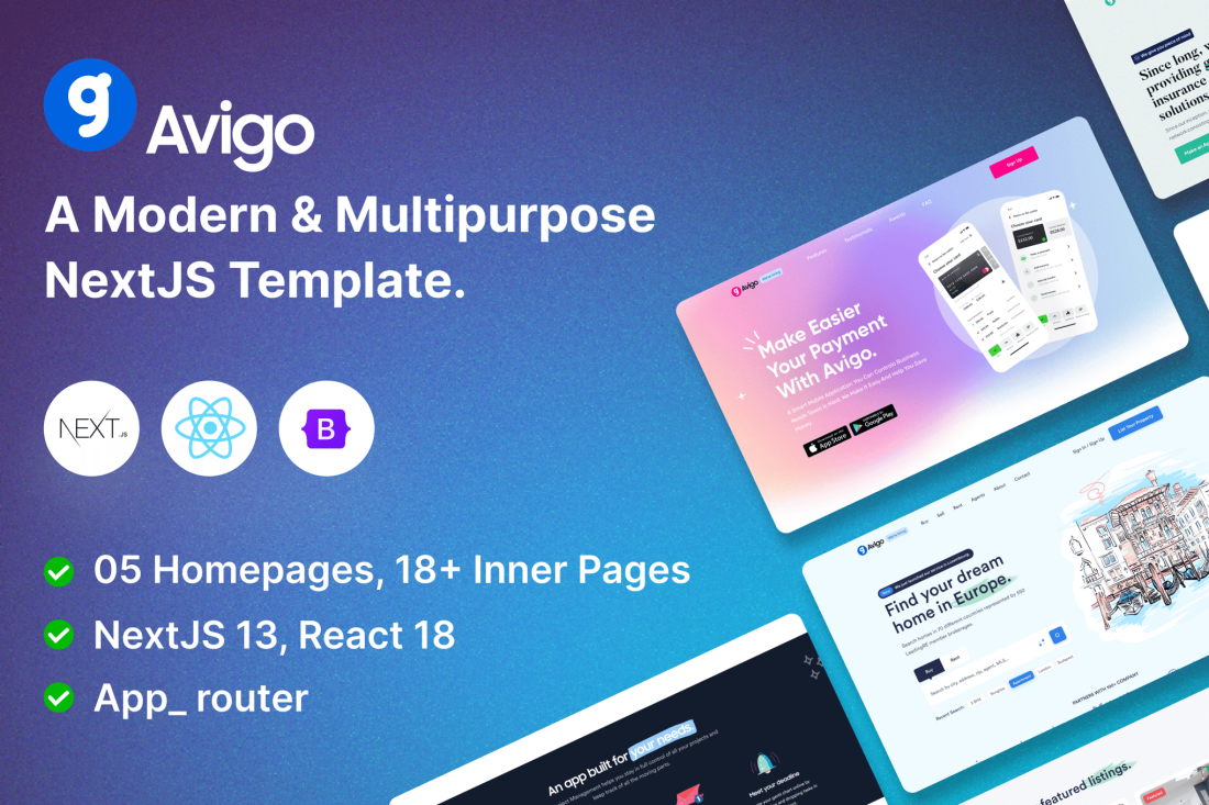 Avigo - Multipurpose Business NextJS Template