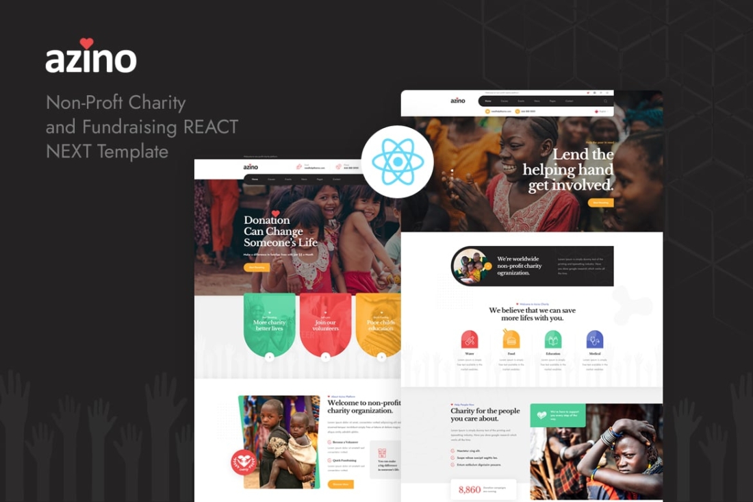 Azino - React Next Nonprofit Charity Template