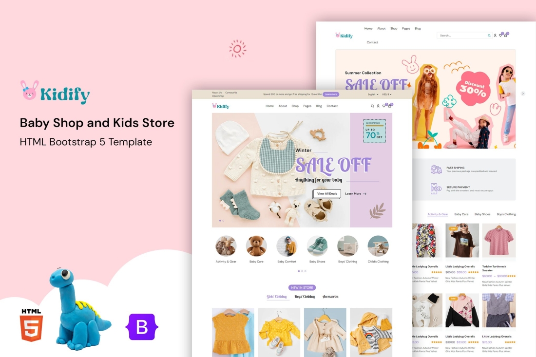 Baby Shop and Kids Store HTML Template - Kidify