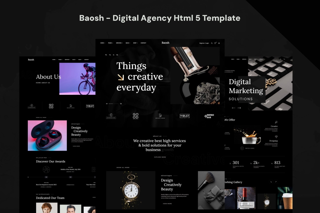 Baosh - Digital Agency HTML Template