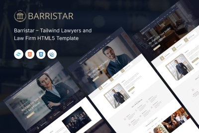 Barristar – Tailwind Lawyers HTML5 Template