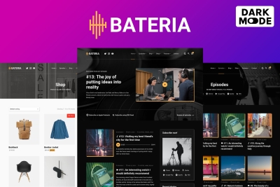 Bateria - Podcast HTML Site Template