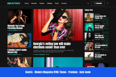 Beatrix - Modern Magazine HTML Template