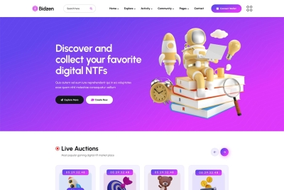 Bidzen - NFT Marketplace React NextJS Template