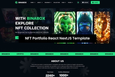 Binabox - NFT Portfolio React NextJS Template
