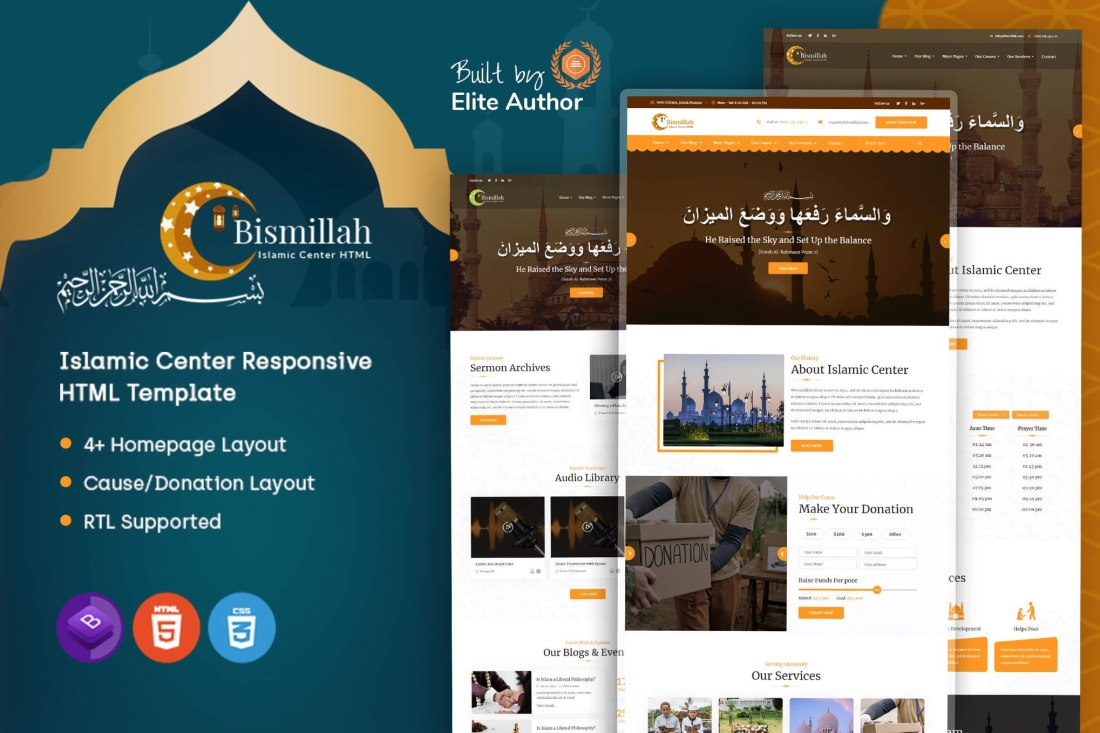 Bismillah - Islamic Center HTML Template