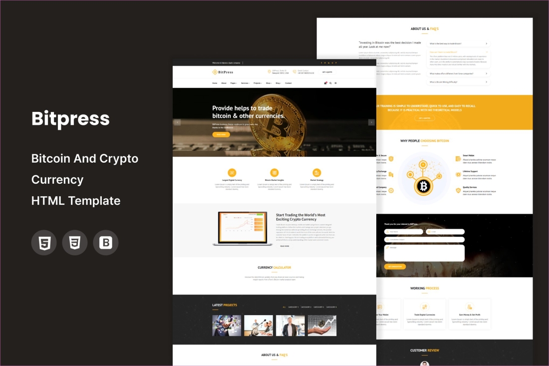 Bitpress - Bitcoin HTML Template