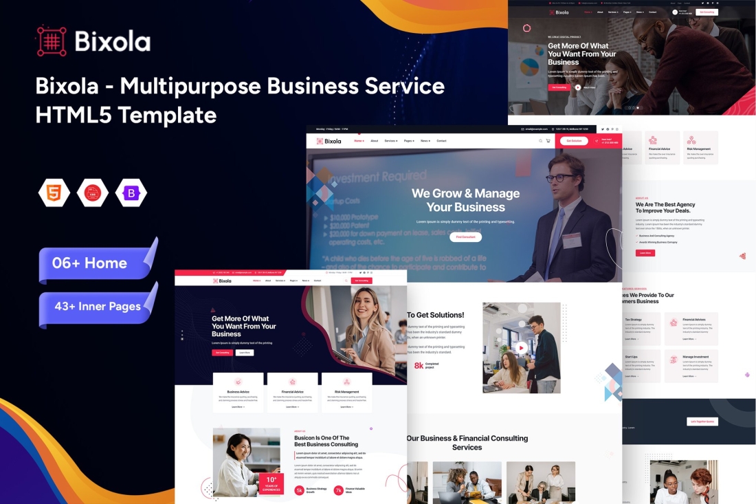 Bixola - Business Service HTML5 Template