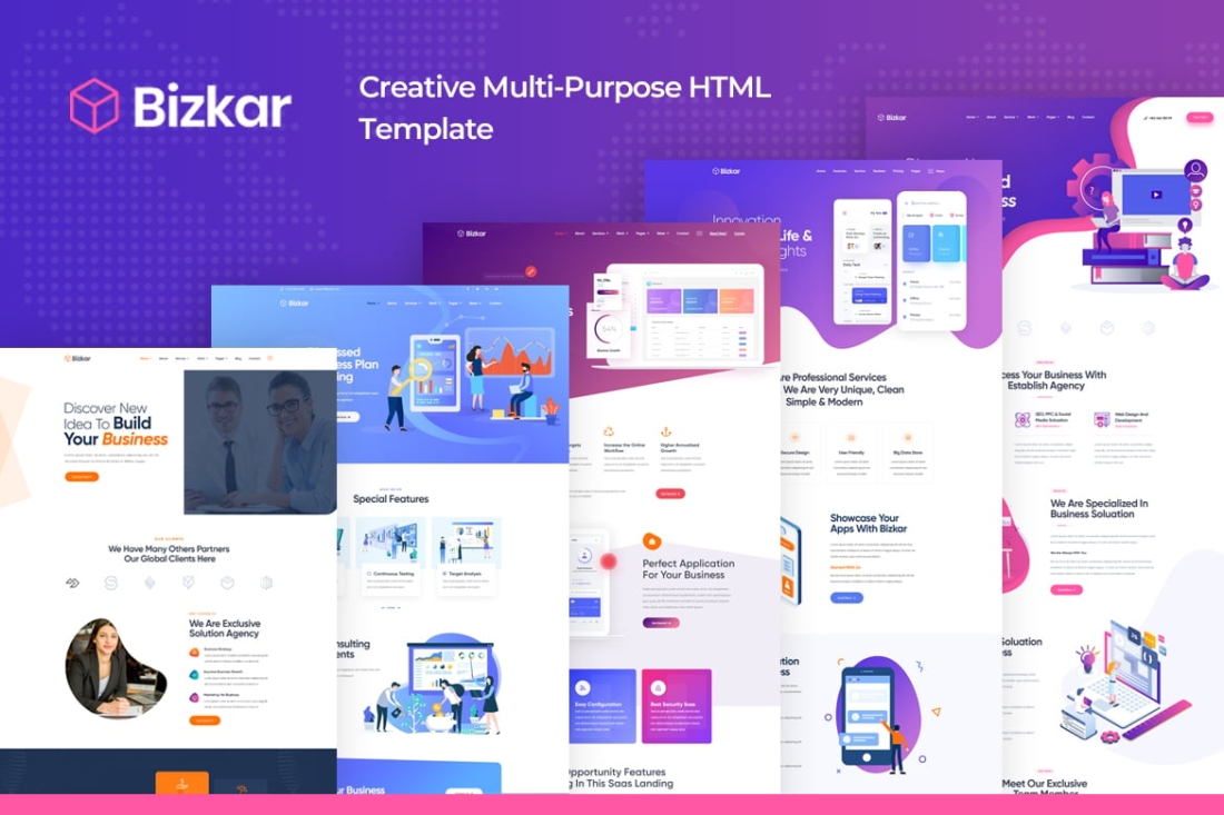Bizkar - Creative Multi-Purpose HTML Template