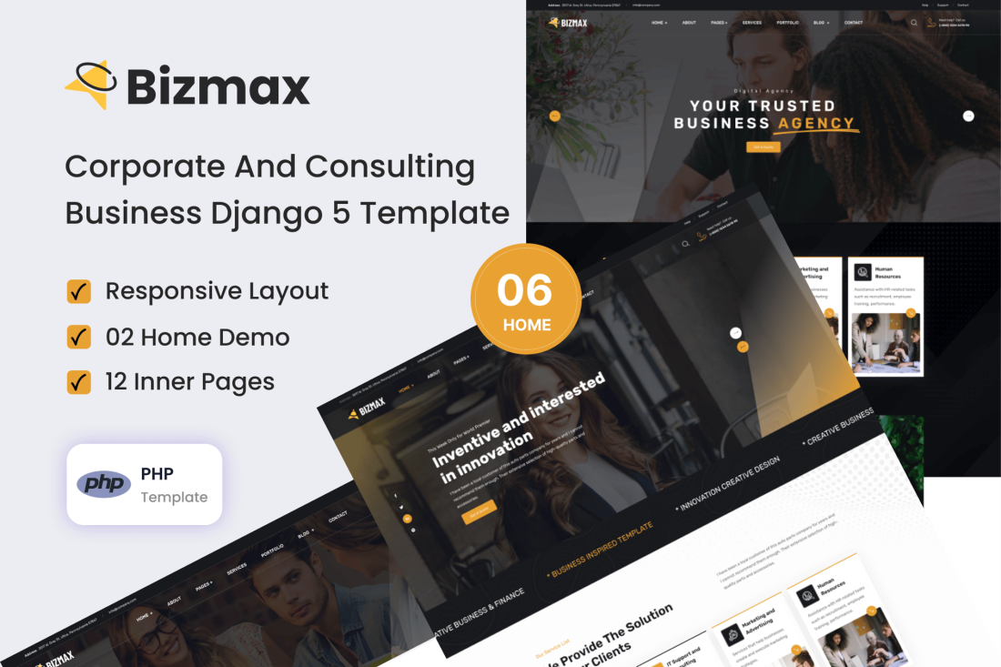 Bizmax – PHP - Corporate And Business Template