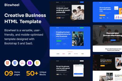 Bizwheel – Multipurpose Business HTML Template