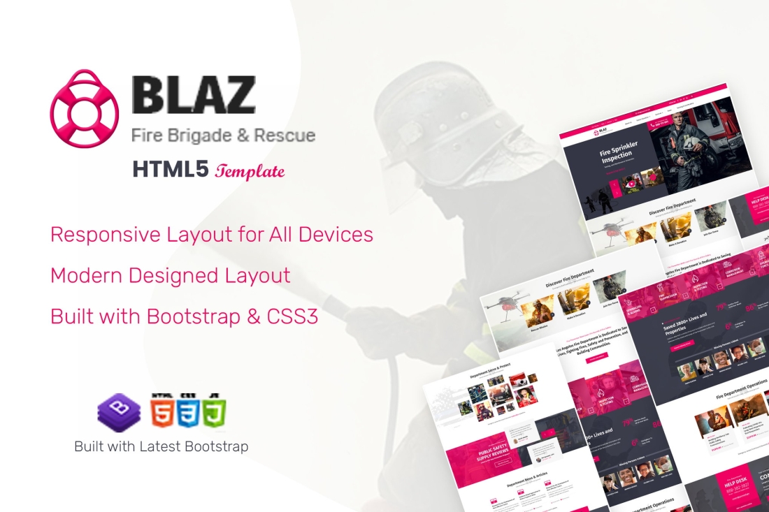 Blaz - Fire Brigade HTML Template