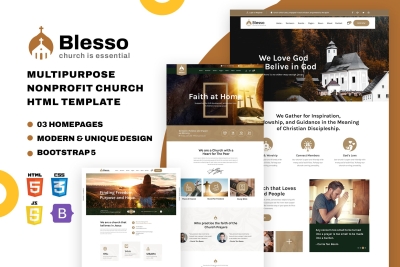 Blesso | Multipurpose Nonprofit Church HTML
