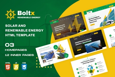 Boltx - Solar and  Renewable Energy  HTML Template