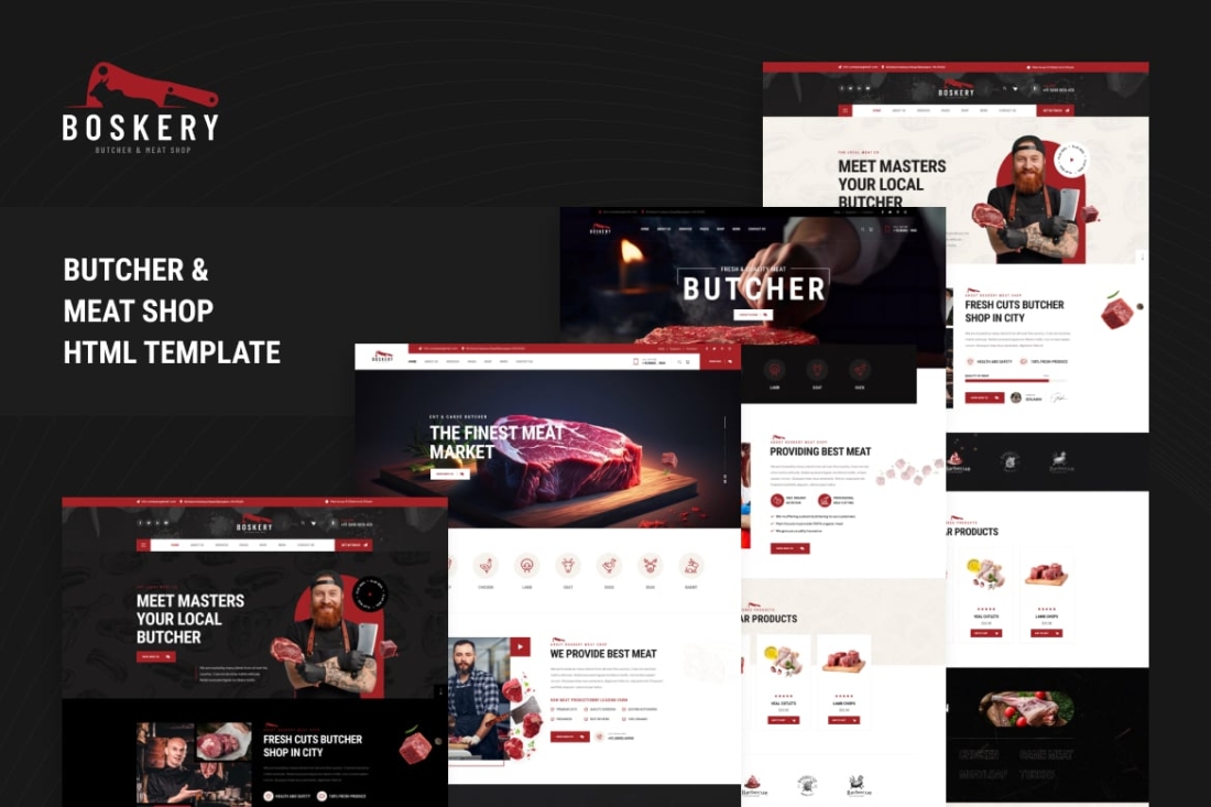 Boskery - Butcher & Meat Shop HTML Template