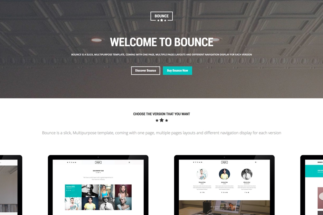 BOUNCE - Responsive Multipurpose Template