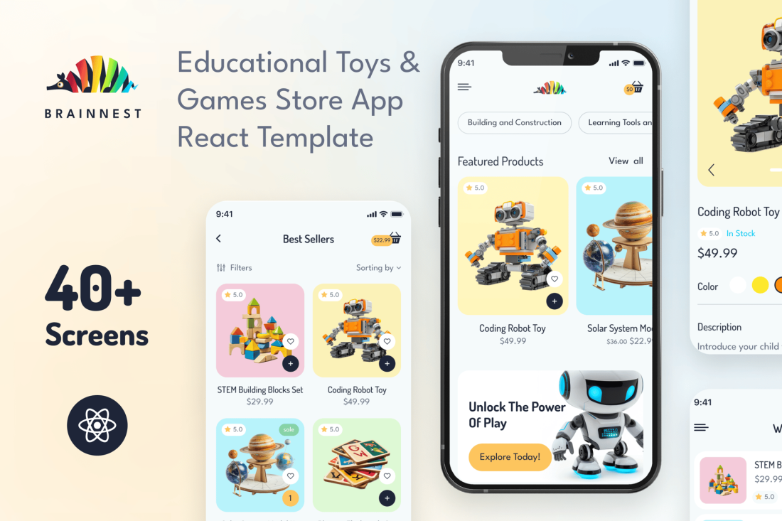 BrainNest - Learning Toys & Games | PWA App
