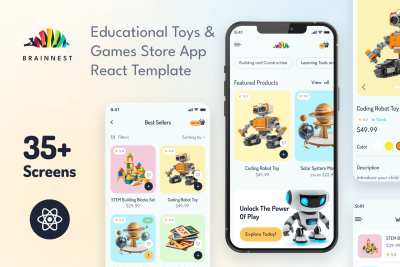 BrainNest - Learning Toys | PWA App with Backend