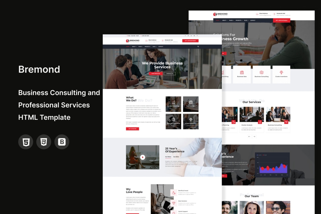 Bremond -Consulting and Professional HTML Template