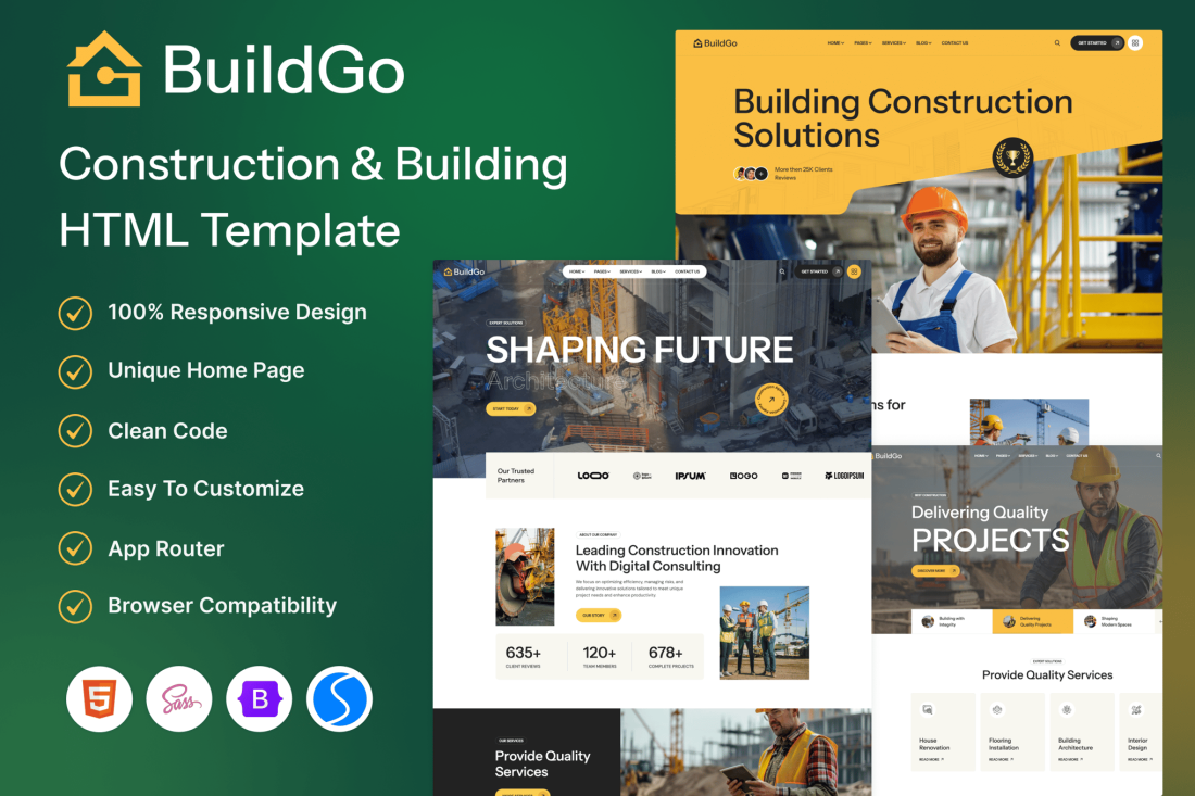 BuildGo - Construction & Building HTML Template