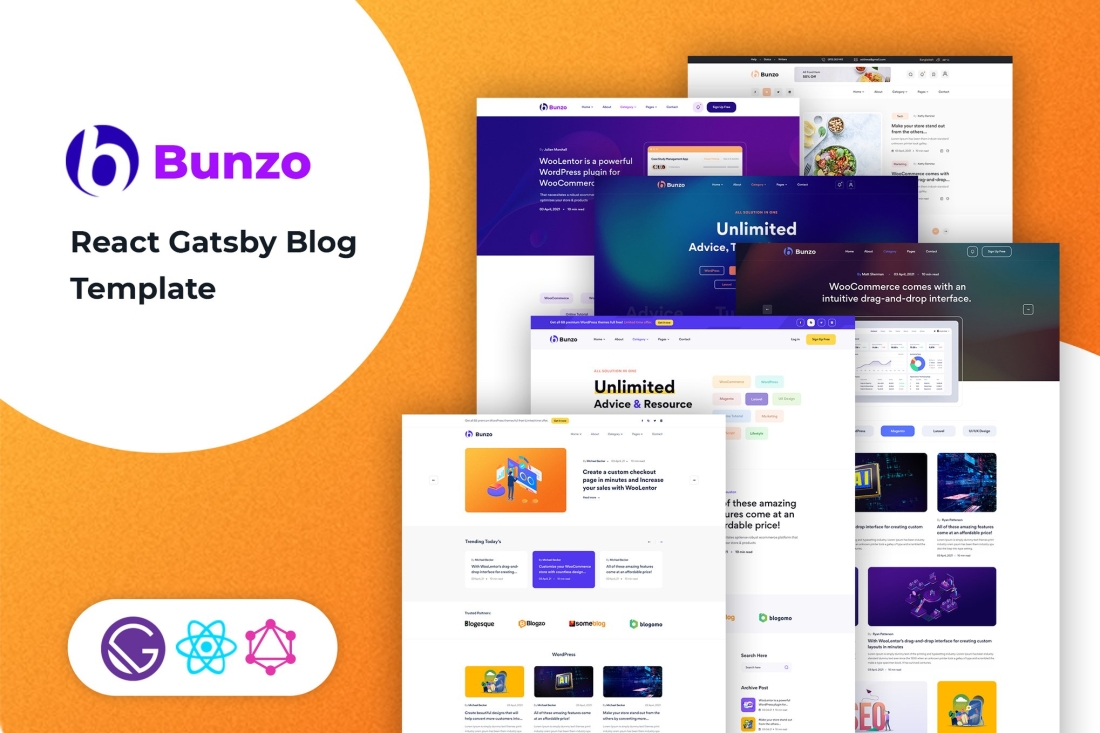 Bunzo - React Gatsby Blog Template