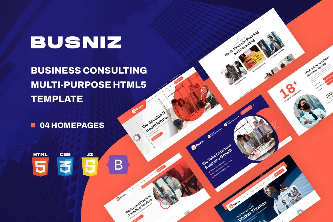 Busniz - Business Consulting Multi-Purpose HTML5