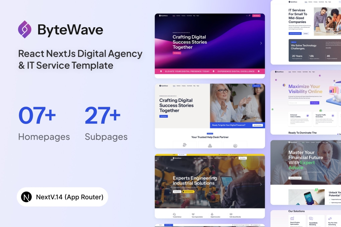 Bytewave - React NextJs Digital Agency & IT Servic
