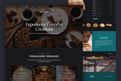 Cafe Bar and Restaurant Website Template - Baresto