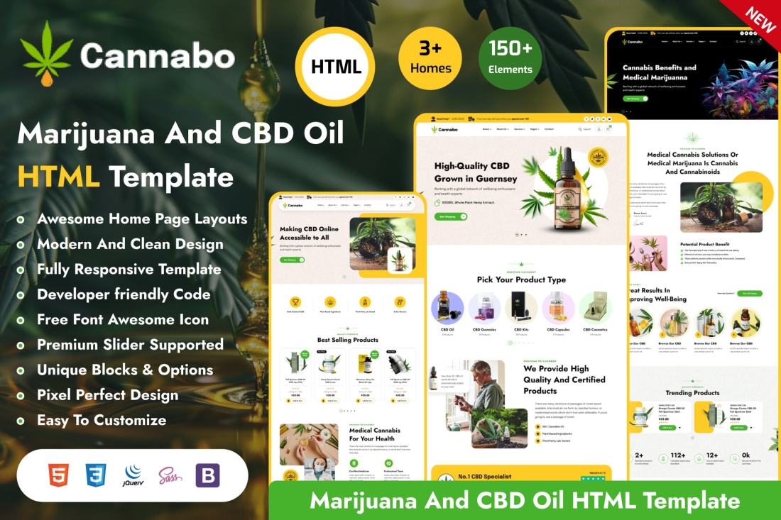 Cannabo - Cannabis & Marijuana Shop HTML Template