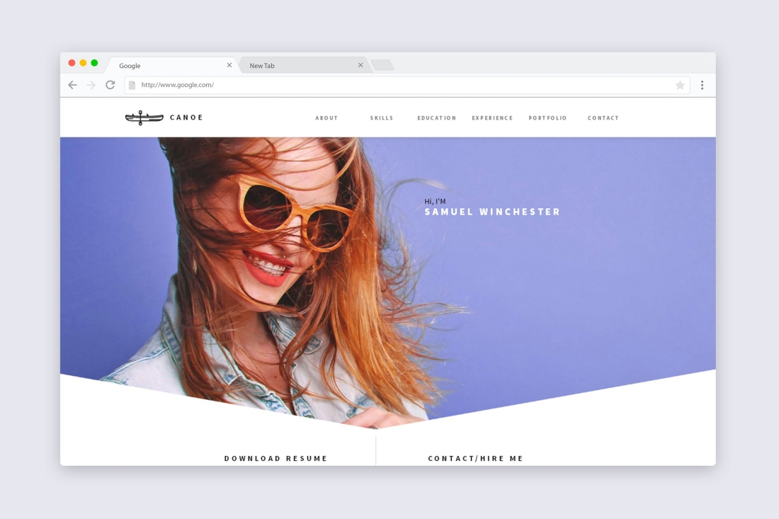 Canoe - CV Resume Personal Muse Template