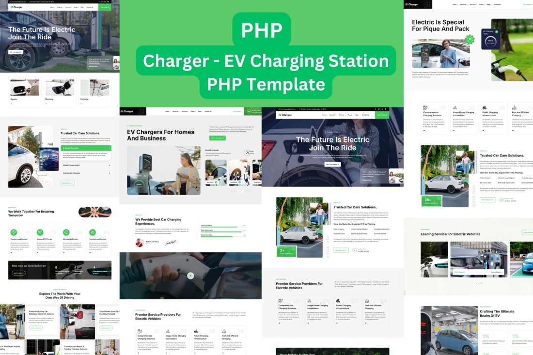 Charger EV Charging Station Business PHP Template