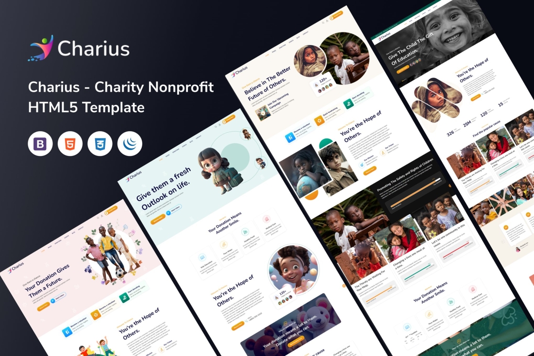 Charius - Charity Nonprofit HTML5 Template