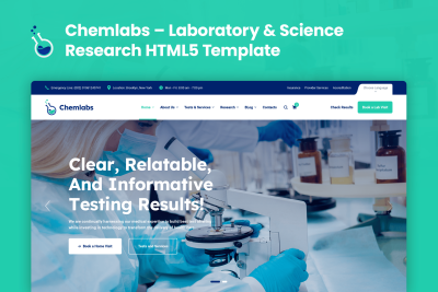 Chemlabs – Laboratory & Science HTML5 Template