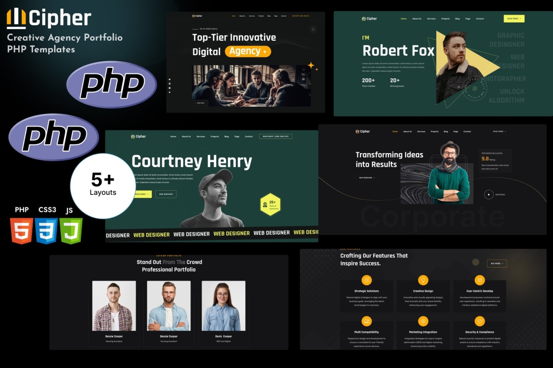 Cipher - Creative Agency Portfolio PHP Template