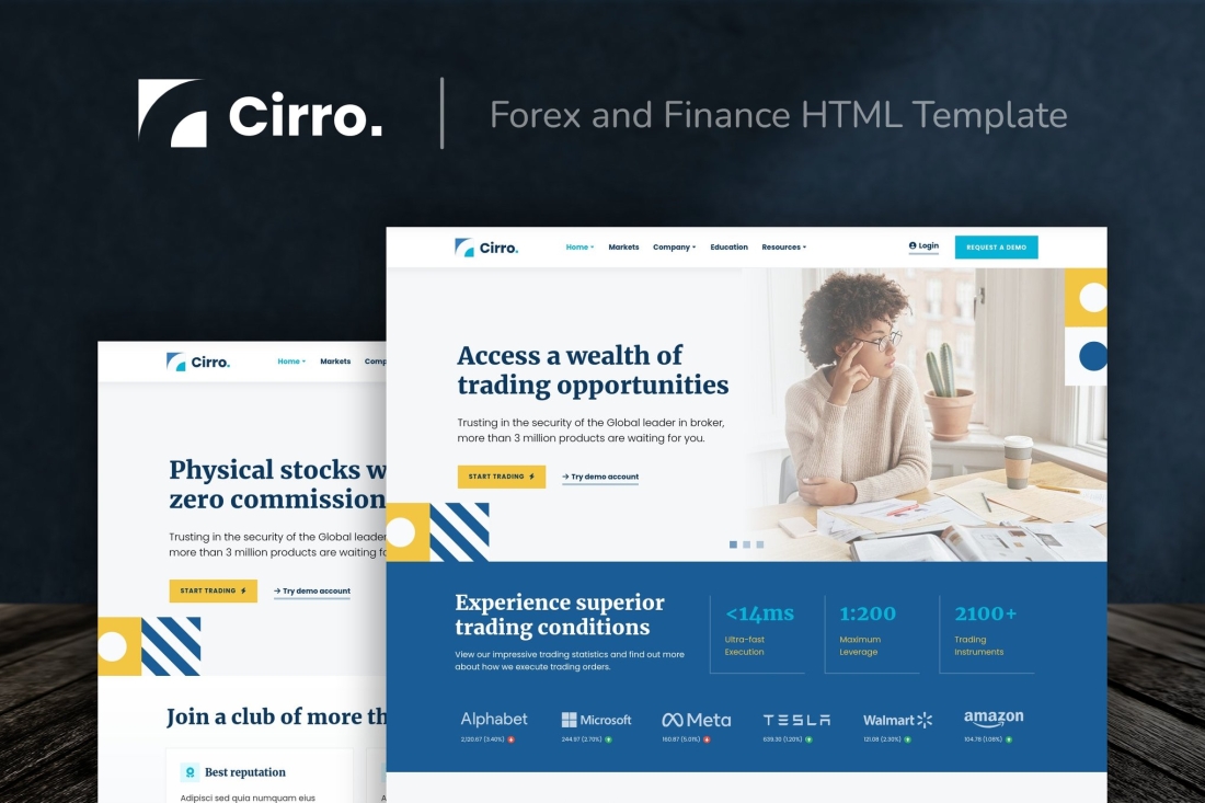 Cirro - Forex and Finance HTML Template