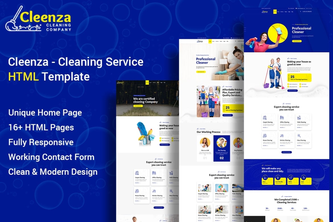 Cleenza - Cleaning Service HTML Template