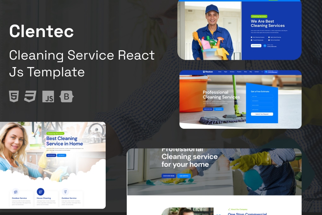 Clentac – Cleaning Services React JS Template