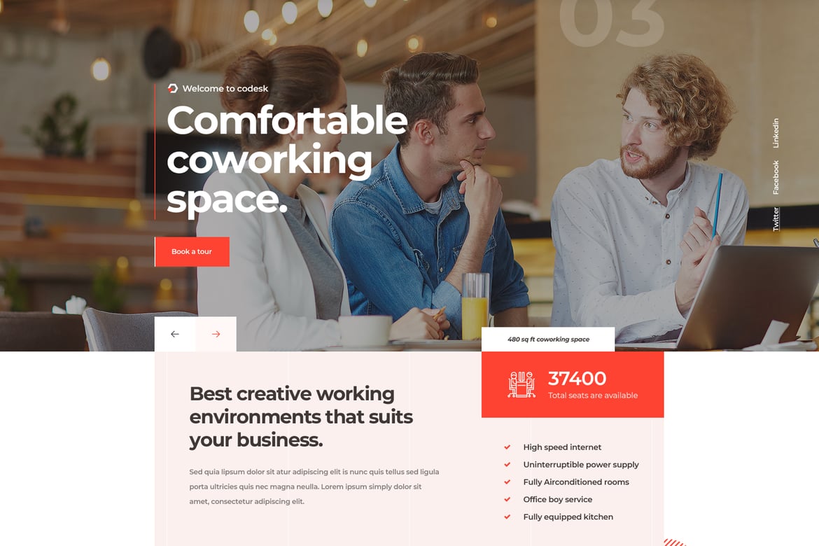 Codesk – Creative Office Space WordPress Theme 1.2.5