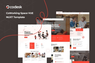 Codesk - Vue Nuxt Coworking Space Template