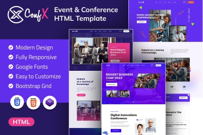 ConfX | Event & Conference HTML Template