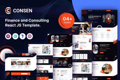 Consen – Finance and Consulting React JS Template.