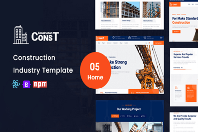 Const - Construction React Template