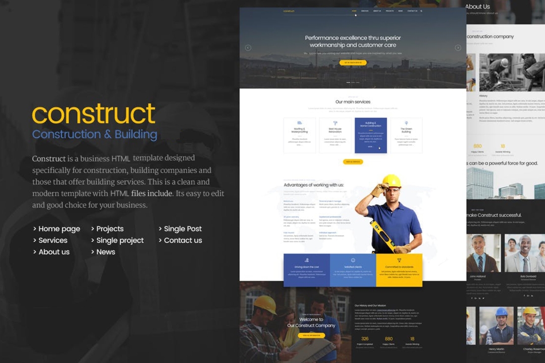 Construct - Construction & Building HTML5 Template