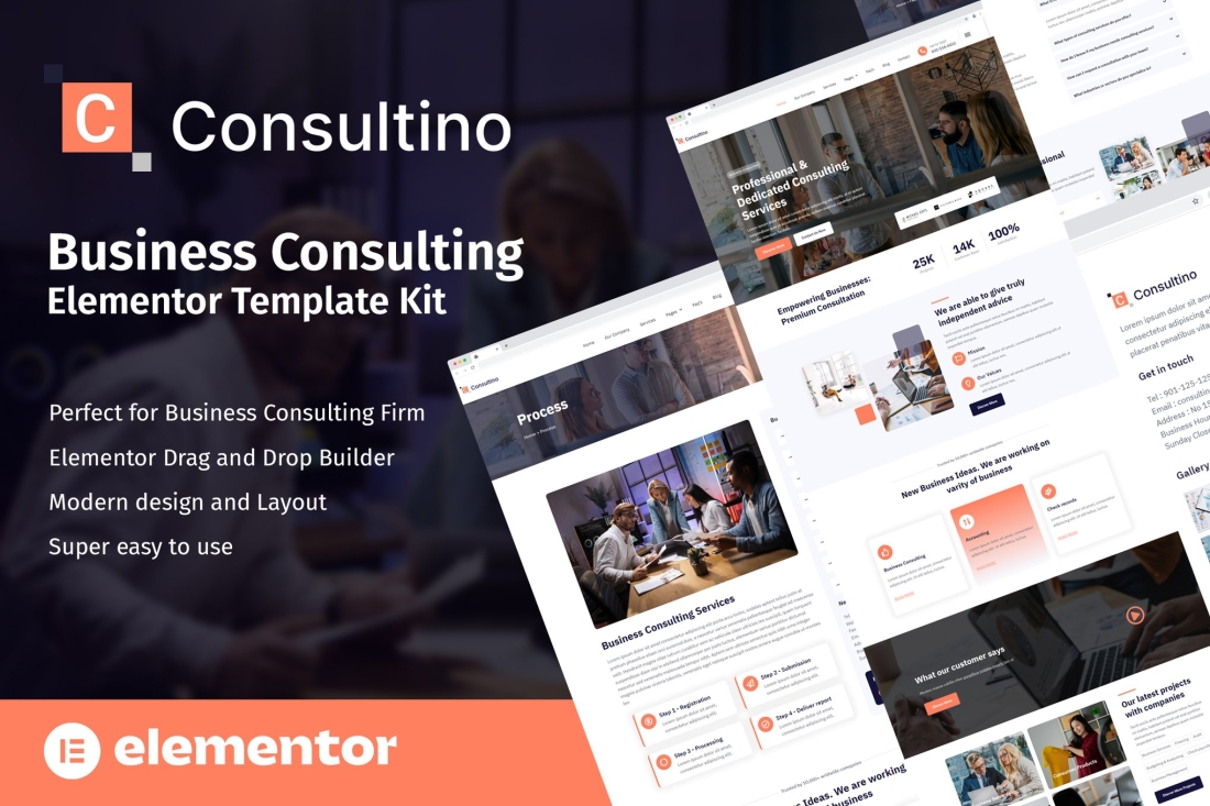Consultino - Business Consulting Elementor Template Kit