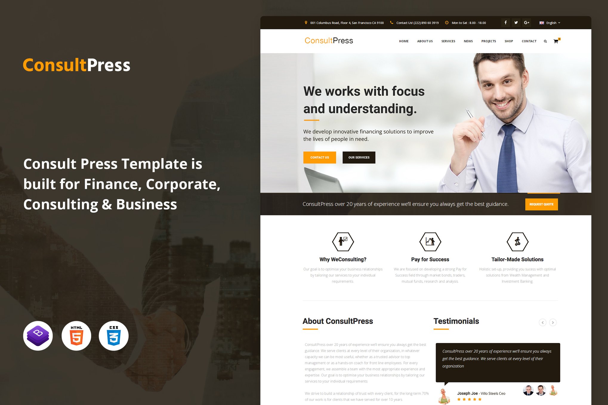 ConsultPress - Finance & Consulting HTML Template